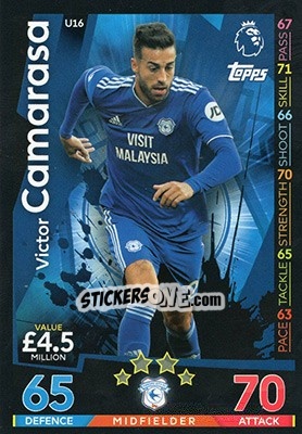 Sticker Victor Camarasa - English Premier League 2018-2019. Match Attax Extra n. U16 - Topps