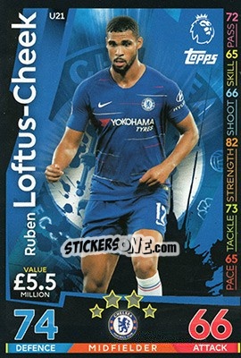 Sticker Ruben Loftus-Cheek - English Premier League 2018-2019. Match Attax Extra n. U21 - Topps