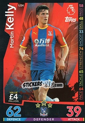 Cromo Martin Kelly - English Premier League 2018-2019. Match Attax Extra n. U24 - Topps