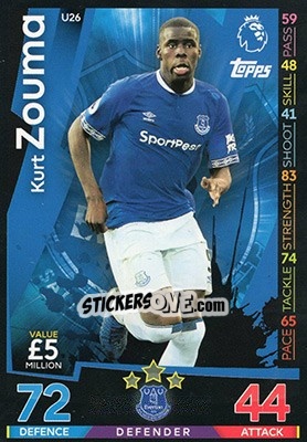 Sticker Kurt Zouma - English Premier League 2018-2019. Match Attax Extra n. U26 - Topps