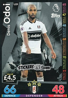 Sticker Denis Odoi - English Premier League 2018-2019. Match Attax Extra n. U29 - Topps