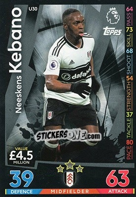 Cromo Neeskens Kebano - English Premier League 2018-2019. Match Attax Extra - Topps