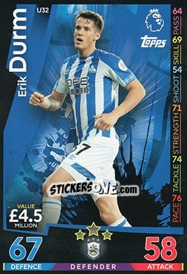 Sticker Erik Durm - English Premier League 2018-2019. Match Attax Extra n. U32 - Topps
