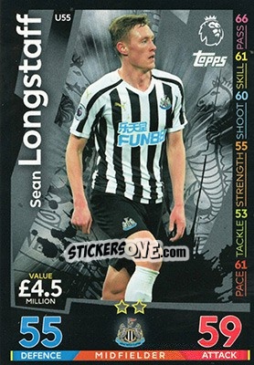 Sticker Sean Longstaff - English Premier League 2018-2019. Match Attax Extra n. U55 - Topps