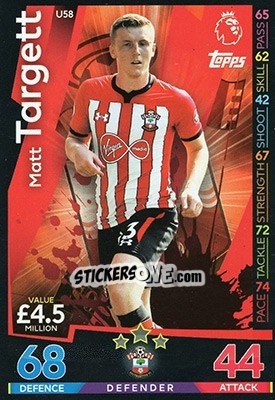 Cromo Matt Targett - English Premier League 2018-2019. Match Attax Extra n. U58 - Topps