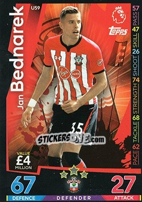 Cromo Jan Bednarek - English Premier League 2018-2019. Match Attax Extra - Topps