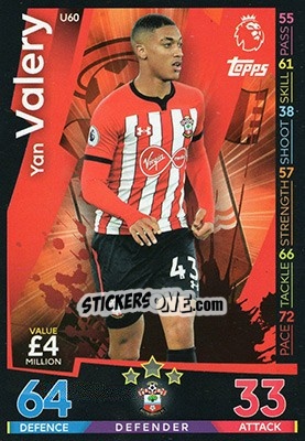 Sticker Yan Valery - English Premier League 2018-2019. Match Attax Extra - Topps