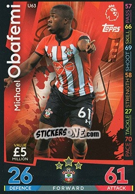 Cromo Michael Obafemi - English Premier League 2018-2019. Match Attax Extra n. U63 - Topps
