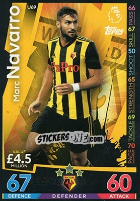 Sticker Marc Navarro - English Premier League 2018-2019. Match Attax Extra n. U69 - Topps