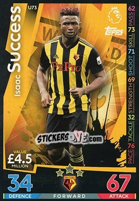 Sticker Isaac Success - English Premier League 2018-2019. Match Attax Extra n. U73 - Topps