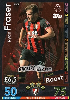 Sticker Ryan Fraser - English Premier League 2018-2019. Match Attax Extra n. UC1 - Topps