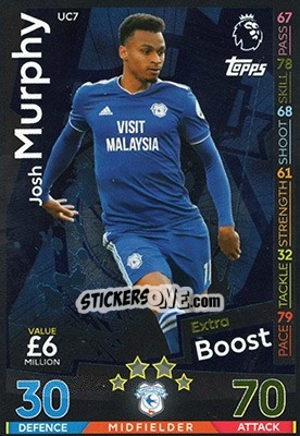 Sticker Josh Murphy - English Premier League 2018-2019. Match Attax Extra n. UC7 - Topps