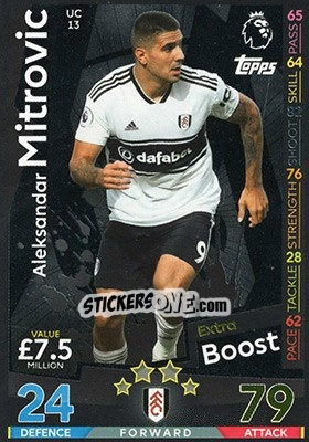 Sticker Aleksandar  Mitrovic - English Premier League 2018-2019. Match Attax Extra n. UC13 - Topps