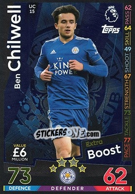 Sticker Ben Chilwell - English Premier League 2018-2019. Match Attax Extra n. UC15 - Topps