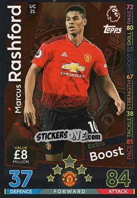 Sticker Marcus Rashford - English Premier League 2018-2019. Match Attax Extra n. UC21 - Topps