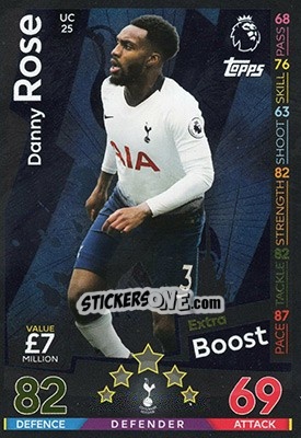 Sticker Danny Rose - English Premier League 2018-2019. Match Attax Extra n. UC25 - Topps