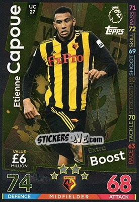 Sticker Etienne Capoue - English Premier League 2018-2019. Match Attax Extra n. UC27 - Topps