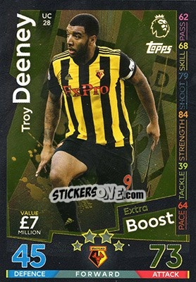 Sticker Troy Deeney - English Premier League 2018-2019. Match Attax Extra - Topps