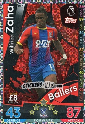 Sticker Wilfried Zaha - English Premier League 2018-2019. Match Attax Extra n. BL3 - Topps