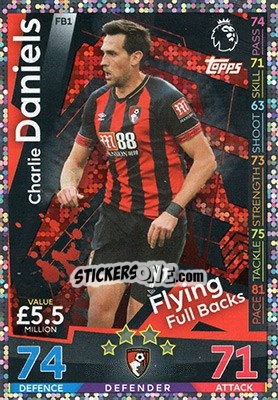 Sticker Charlie Daniels - English Premier League 2018-2019. Match Attax Extra n. FB1 - Topps