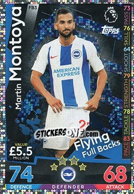 Sticker Martin Montoya - English Premier League 2018-2019. Match Attax Extra n. FB3 - Topps