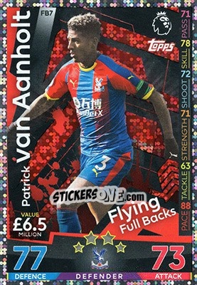 Sticker Patrick van Aanholt - English Premier League 2018-2019. Match Attax Extra n. FB7 - Topps