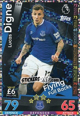 Sticker Lucas Digne - English Premier League 2018-2019. Match Attax Extra n. FB8 - Topps