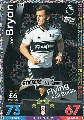 Sticker Joe Bryan - English Premier League 2018-2019. Match Attax Extra n. FB9 - Topps