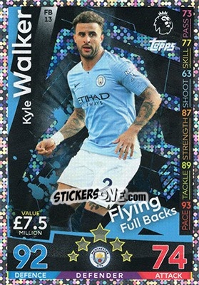 Sticker Kyle Walker - English Premier League 2018-2019. Match Attax Extra n. FB13 - Topps