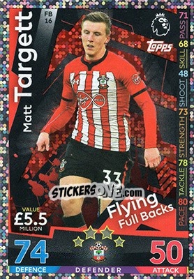 Cromo Matt Targett - English Premier League 2018-2019. Match Attax Extra n. FB16 - Topps