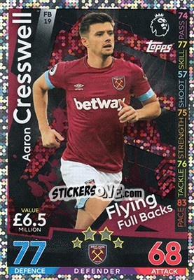 Sticker Aaron Cresswell - English Premier League 2018-2019. Match Attax Extra n. FB19 - Topps