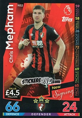 Sticker Chris Mepham - English Premier League 2018-2019. Match Attax Extra n. NS2 - Topps