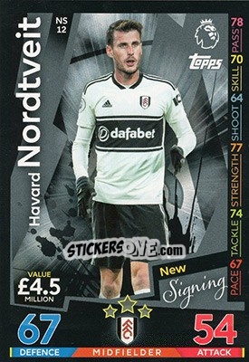 Sticker Havard Nordtveit - English Premier League 2018-2019. Match Attax Extra n. NS12 - Topps