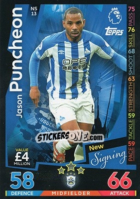 Sticker Jason Puncheon - English Premier League 2018-2019. Match Attax Extra n. NS13 - Topps