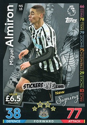 Sticker Miguel Almiron - English Premier League 2018-2019. Match Attax Extra - Topps