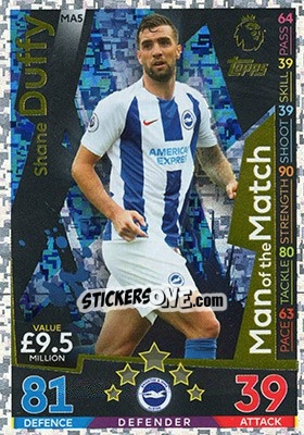 Sticker Shane Duffy - English Premier League 2018-2019. Match Attax Extra n. MA5 - Topps