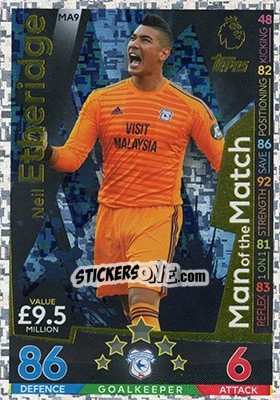 Sticker Neil Etheridge - English Premier League 2018-2019. Match Attax Extra n. MA9 - Topps