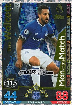 Sticker Theo Walcott - English Premier League 2018-2019. Match Attax Extra n. MA16 - Topps