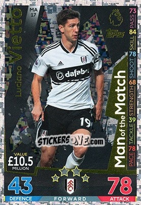 Sticker Luciano Vietto - English Premier League 2018-2019. Match Attax Extra n. MA17 - Topps