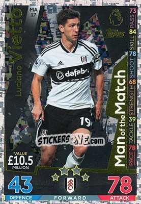 Figurina Luciano Vietto - English Premier League 2018-2019. Match Attax Extra - Topps