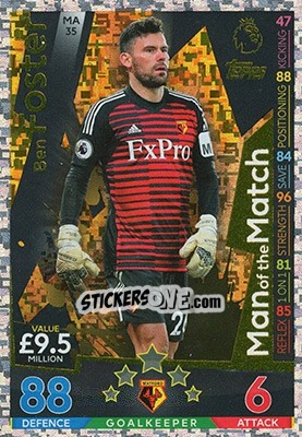 Sticker Ben Foster - English Premier League 2018-2019. Match Attax Extra n. MA35 - Topps
