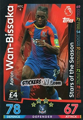 Sticker Aaron Wan-Bissaka - English Premier League 2018-2019. Match Attax Extra n. MTC4 - Topps