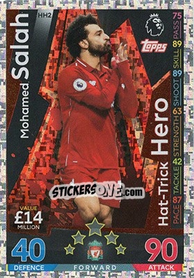 Sticker Mohamed Salah - English Premier League 2018-2019. Match Attax Extra n. HH2 - Topps
