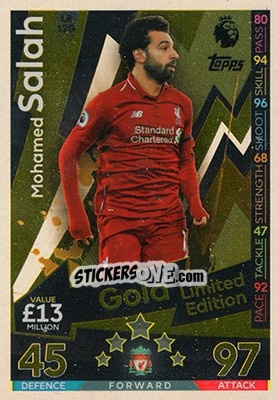 Sticker Mohamed Salah - English Premier League 2018-2019. Match Attax Extra n. LE12G - Topps