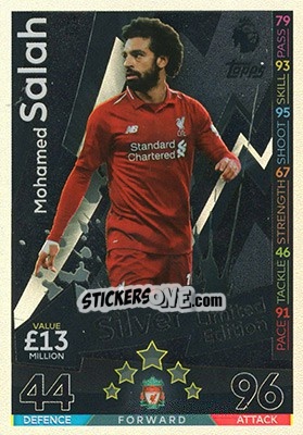 Sticker Mohamed Salah - English Premier League 2018-2019. Match Attax Extra n. LE12S - Topps