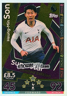 Sticker Heung-Min Son - English Premier League 2018-2019. Match Attax Extra n. LE14 - Topps