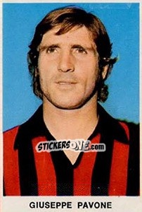 Sticker Giuseppe Pavone - Calciatori 1973-1974 n. 82 - Edis