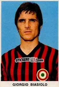 Sticker Giorgio Biasiolo - Calciatori 1973-1974 n. 187 - Edis