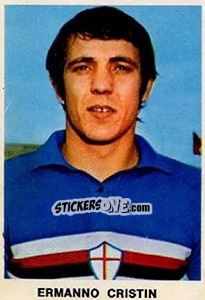 Sticker Ermnno Cristin - Calciatori 1973-1974 - Edis