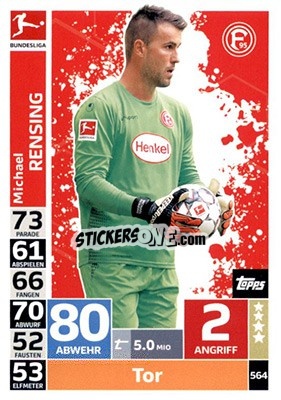 Figurina Michael Rensing - German Fussball Bundesliga 2018-2019. Match Attax Extra - Topps